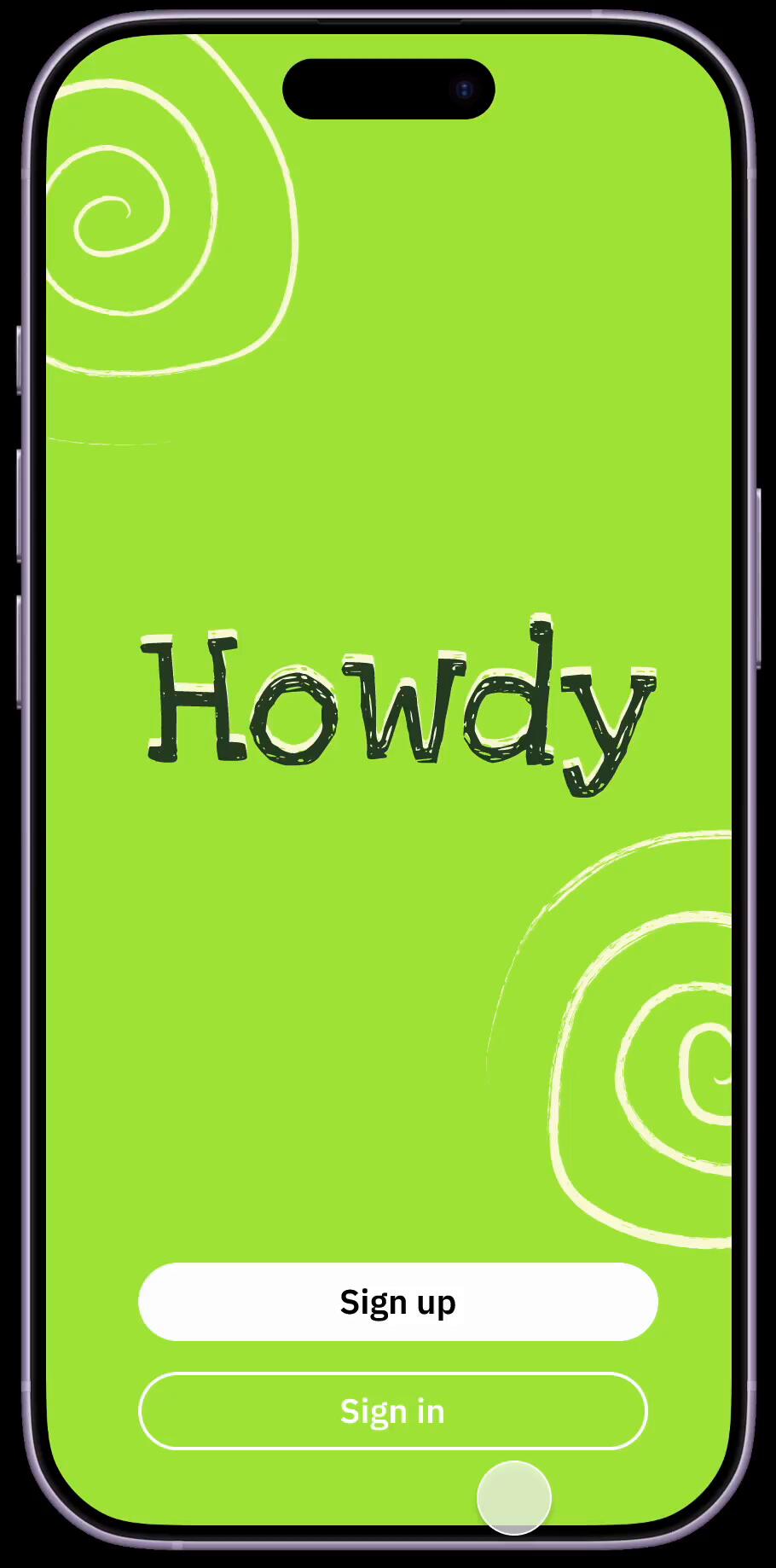 Howdy App Navigation
